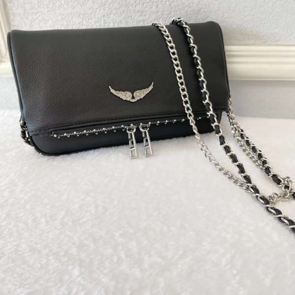ZV08 ZADIG Women's Shoulder Bag Crossbody Bag Designer Wing Decoration 2 Chain Strap Flip Zipper Sac à Bandouli è re 2023