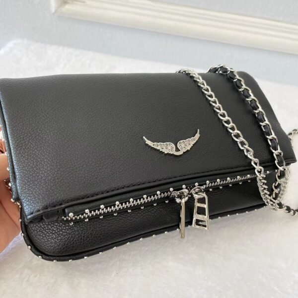 ZV08 ZADIG Women's Shoulder Bag Crossbody Bag Designer Wing Decoration 2 Chain Strap Flip Zipper Sac à Bandouli è re 2023