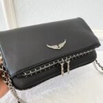 ZV08 ZADIG Women's Shoulder Bag Crossbody Bag Designer Wing Decoration 2 Chain Strap Flip Zipper Sac à Bandouli è re 2023