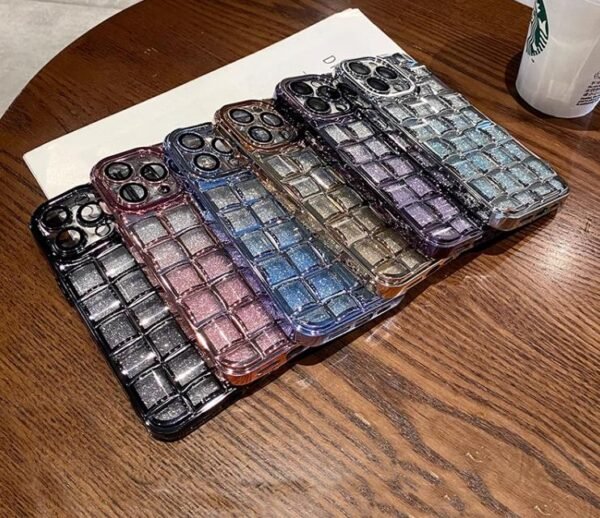 Gorgeous case for iphone 14pro Transparent soft Cover portable Silicone black cases