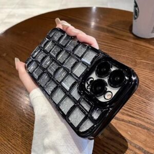 Gorgeous case for iphone 14pro Transparent soft Cover portable Silicone black cases