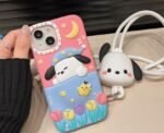 Cute Sleeping Dog case for iPhone14plus Silicone girl portable back cover