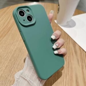 Liquid silicone case for iphone 14 solid color soft back cover women and men style