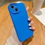 Liquid silicone cases for iphone 14pro solid color simple style hot soft back cover