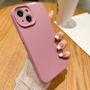 Liquid silicone cases for iphone 14promax solid color brief style popular soft back cover