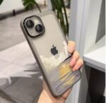 Elegant case for iphone14pro Transparent Lighthouse Landscape pattern slim back covers