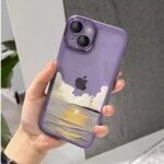 Slim case for iphone14promax Transparent Lighthouse Landscape couple back cover