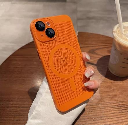 MagSafe Magnetic Absorber case for iPhone14promax elegant Ultra slim back cover