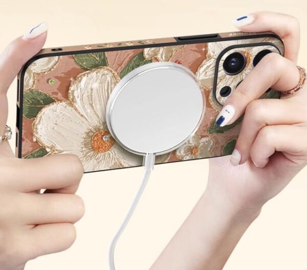 Magnetic suction phone cases for iphone 13pro high-end anti drop premium feel cover