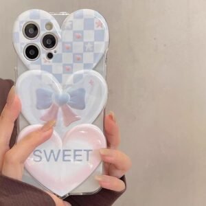 Phone Case for iphone14 3D Oil Painting Love Girls' Heart Advanced Sense back cover