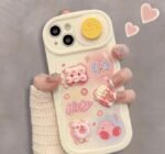 3D cartoon case for iPhone 14plus Cute silicone Women lovely back cover