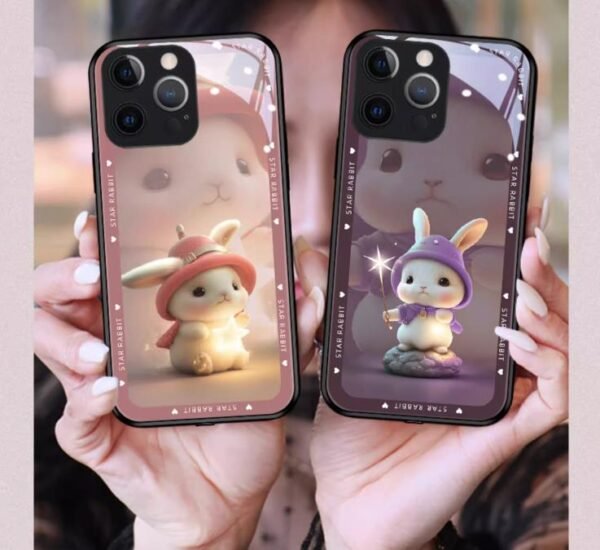 Rabbit case for iphone 14promax Phone Case Glowing Girl Cute girl elegant back cover