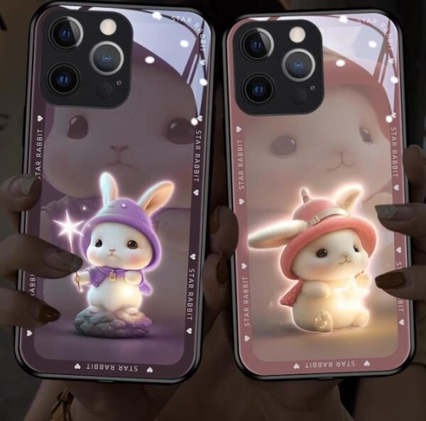 Rabbit case for iphone 14promax Phone Case Glowing Girl Cute girl elegant back cover