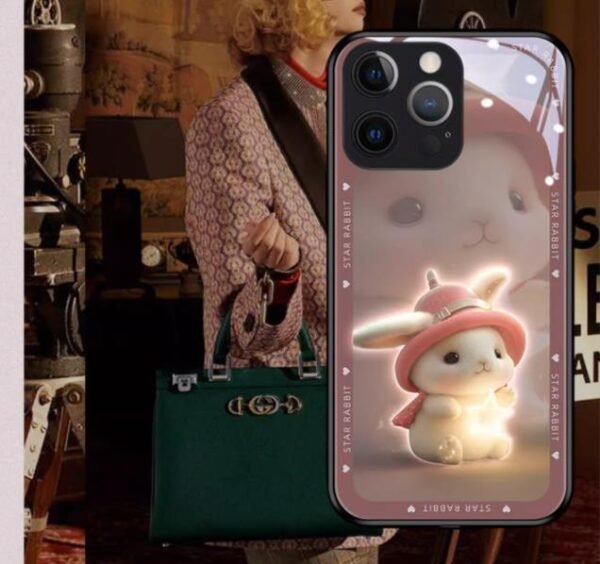 Rabbit case for iphone 14promax Phone Case Glowing Girl Cute girl elegant back cover