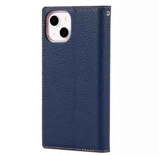 Genuine leather case for iPhone15 Anti Drop slim style elegant flip cover