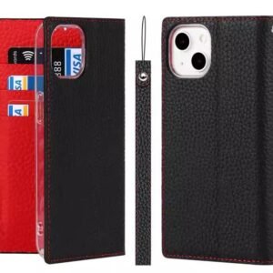 Genuine leather case for iPhone15pro max flip cover case men business style phone case