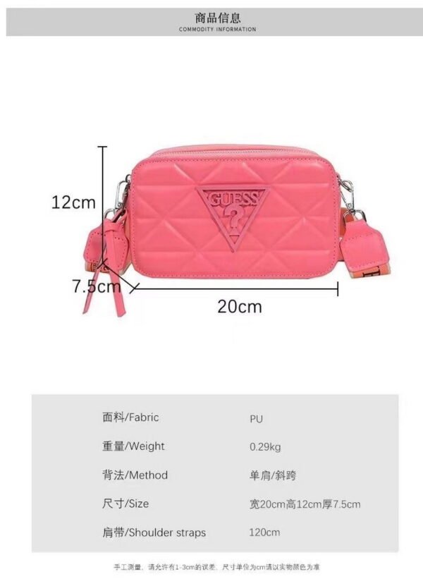 Guess fashion shoulder bag PDD536 size20x7.5x12cm