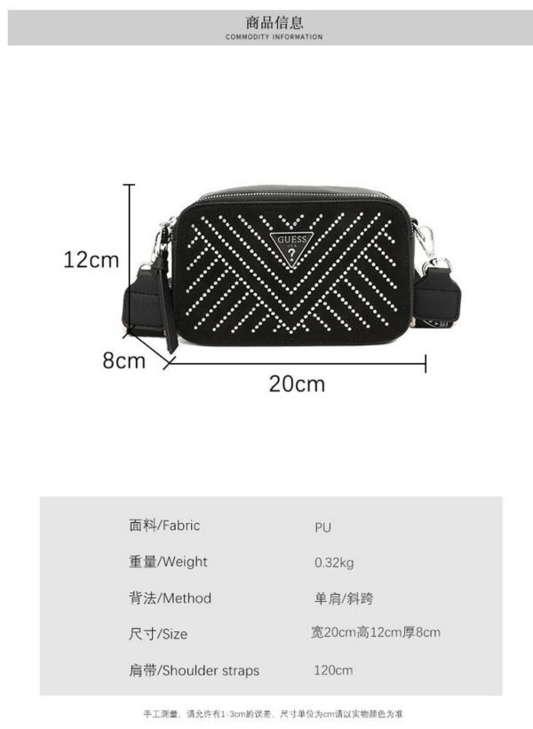 GUESS bag PDD738 size20X8X12cm