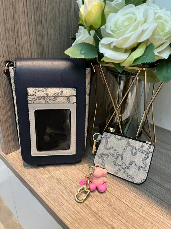Bear bag phone bag card bag 62088-H 19-12-5cm with box